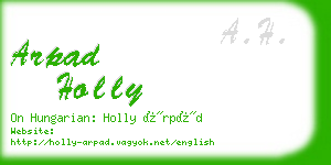 arpad holly business card